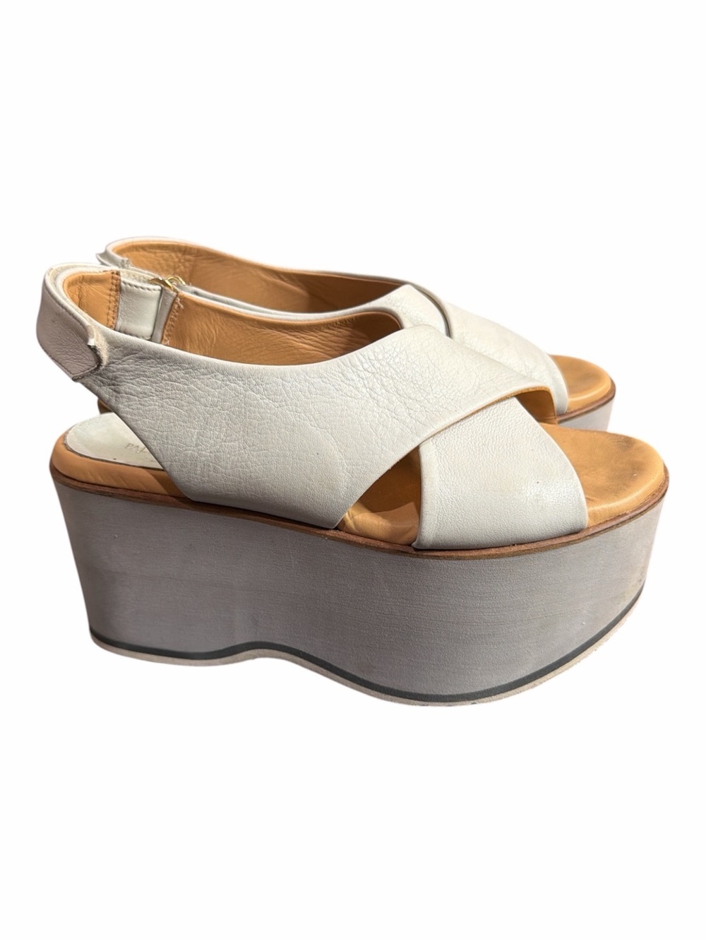 Women’s Paloma Barcelo Leather Platform Slingback Sandals size 37 super comfy